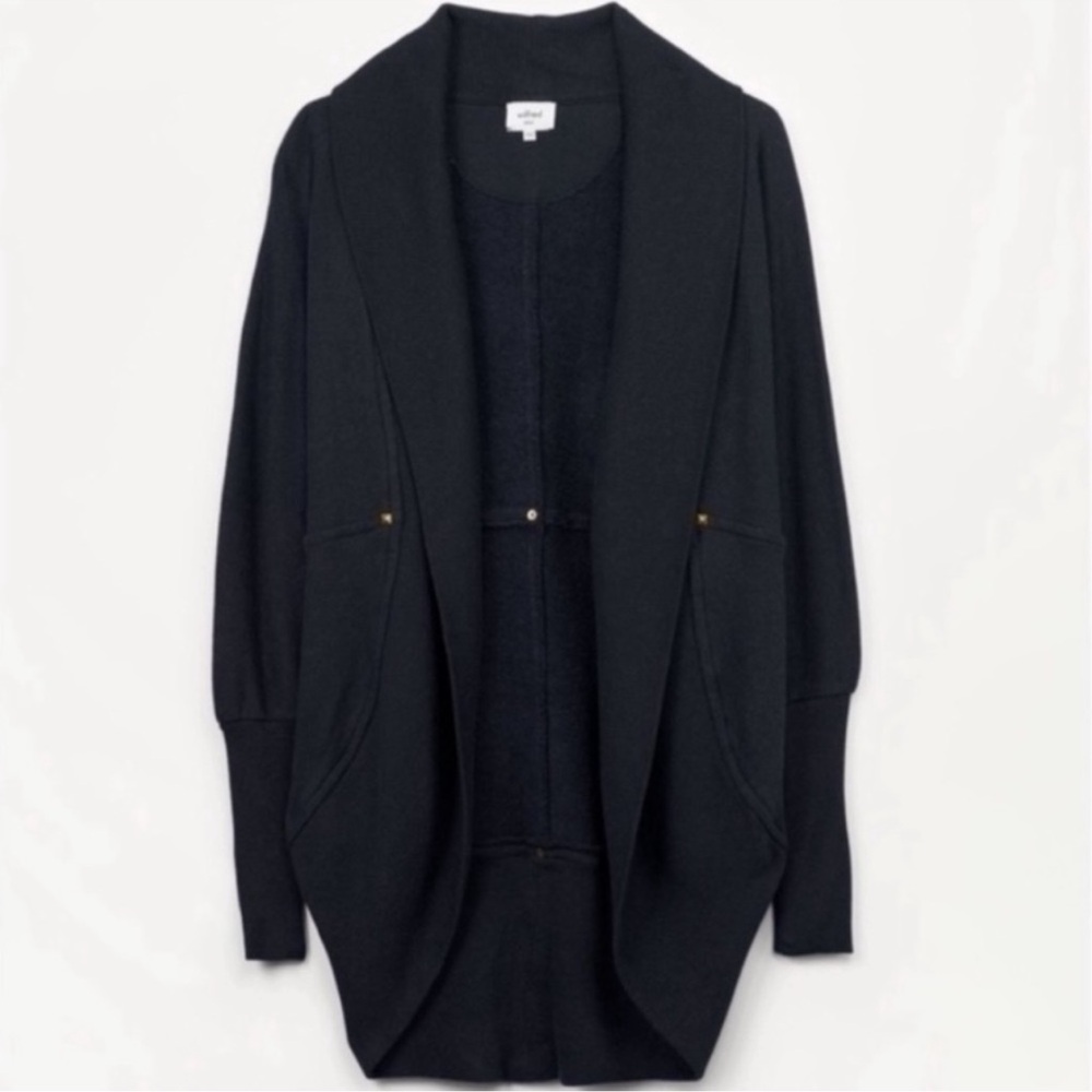 Aritzia Wilfred Women's Diderot Cocoon Black Open Front Sweater
Size M